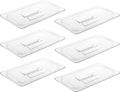 CURTA 6 Pack NSF Food Pan Cover, 1/3 Size Clear Polycarbonate Lid by CURTA