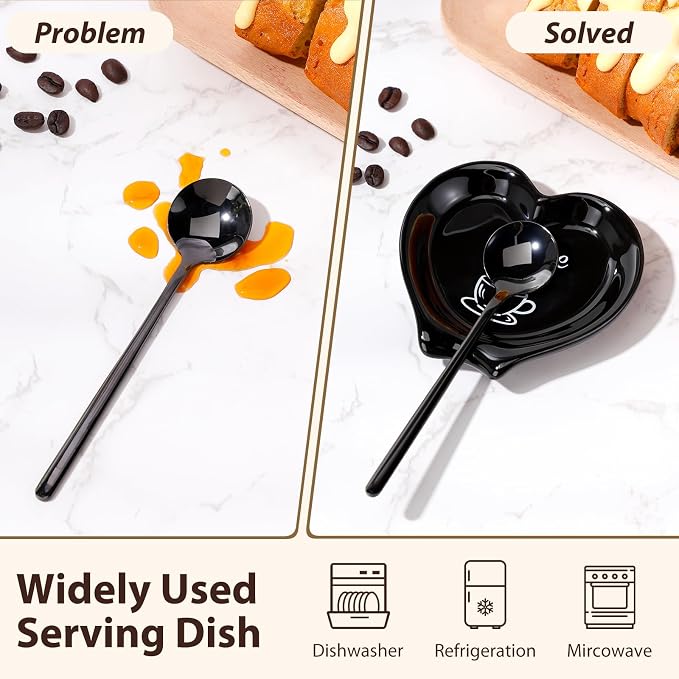 FoldTier 2 Pcs Ceramic Coffee Spoon Rest - Image 2