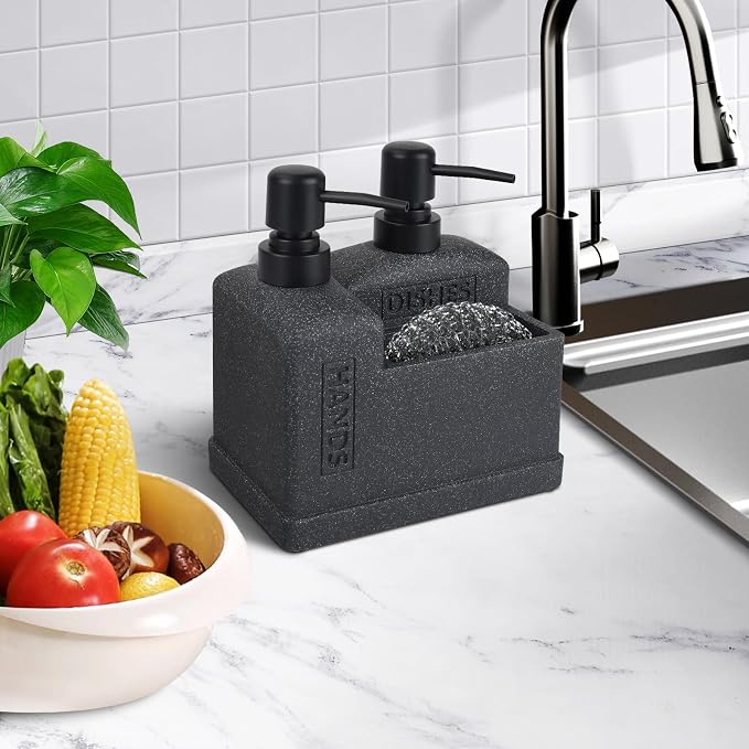 Kitchen Hand Soap and Dish Soap Dispenser Set, Dual Soap Dispenser - Image 5