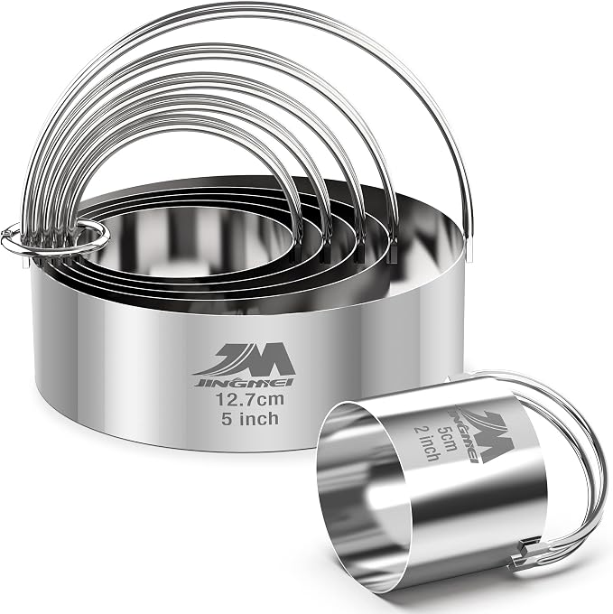 Biscuit Cutter Set for baking 2inch 2.5inch 3inch 3.5inch 4inch 5inch large by MJINGMEI