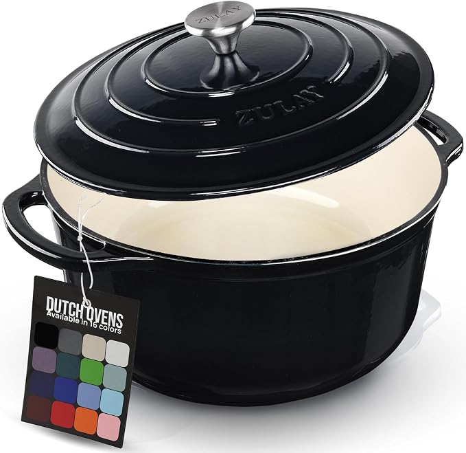 Zulay Kitchen 5 Quart Enameled Cast Iron Dutch Oven Pot by ZulayKitchen