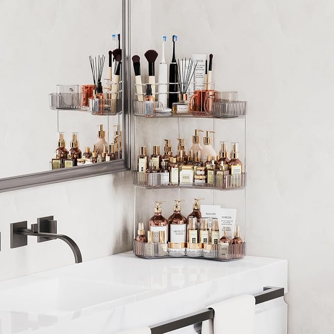 Asayuee 3-Tier Corner Bathroom Counter Organizer - Image 3