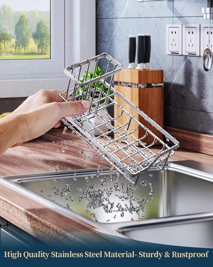 Consumest Sink Caddy, Kitchen Sponge Holder - Image 5