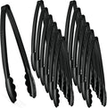 Plasticpro 12'' Serving Tongs Heavy Duty Reusable Kitchen and BBQ Black Serving by PLASTICPRO