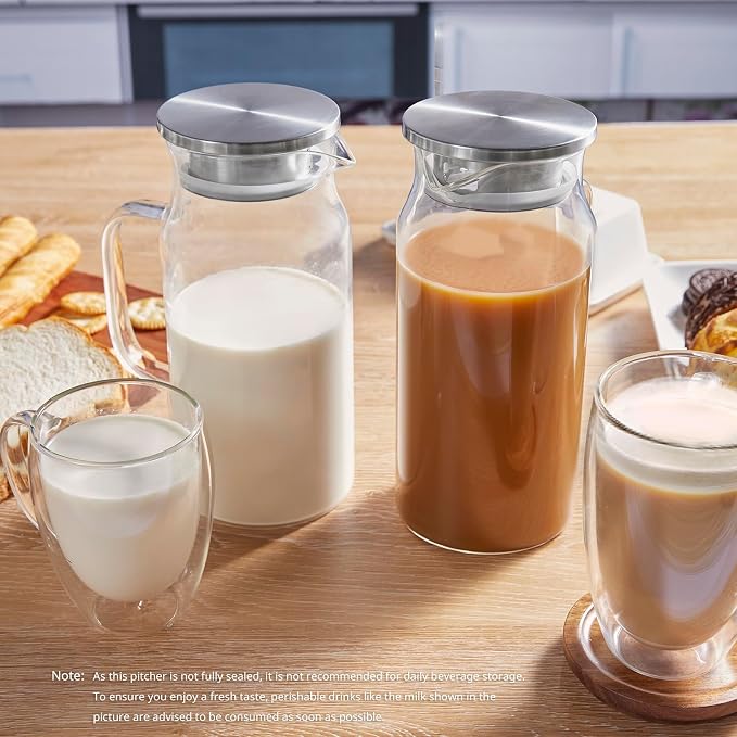Bivvclaz 1.2 Liter 40 oz Small Glass Pitcher - Image 6