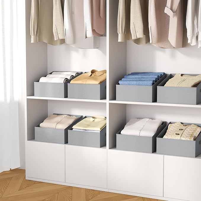 DIMJ Storage Bins for Closet, Trapezoid Storage Bins - Image 7