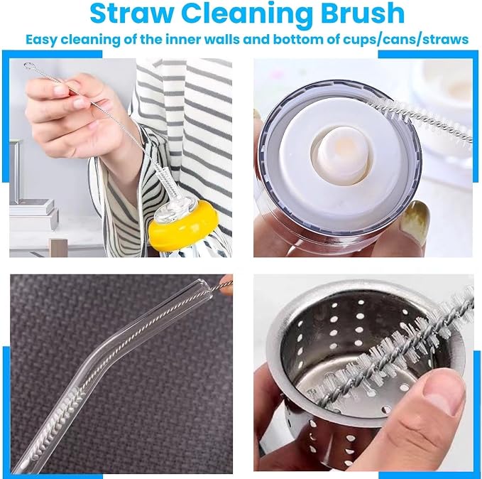 15Pcs Crevice Cleaning Brush Set, Hard Bristle Scrub Brushes Tools - Image 6