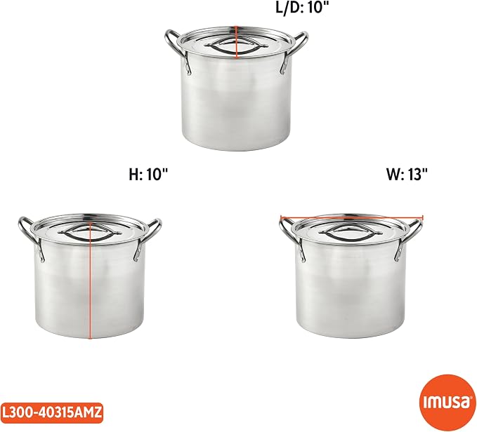 IMUSA 12 Quart Stainless Steel Stock Pot - Image 7