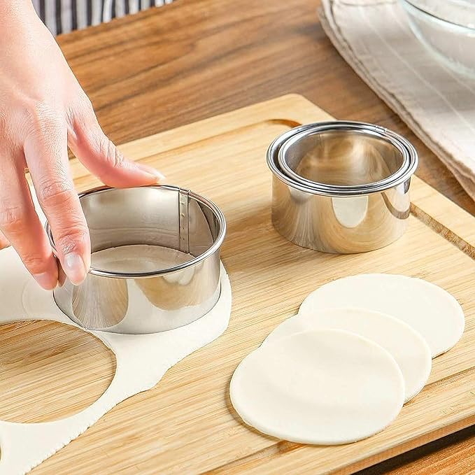 HULISEN Stainless Steel Round Cookie Biscuit Cutter Set, 11 Circle Donut - Image 4