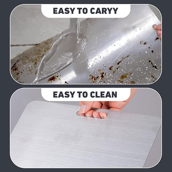 304 Stainless Steel Cutting Board, Non Toxic Cutting Boards - Image 4