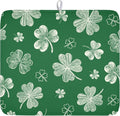 St Patrick's Day Dish Drying Mat 16 x 18 Inch Green Shamrock Dish Drainer Rack by Unknown