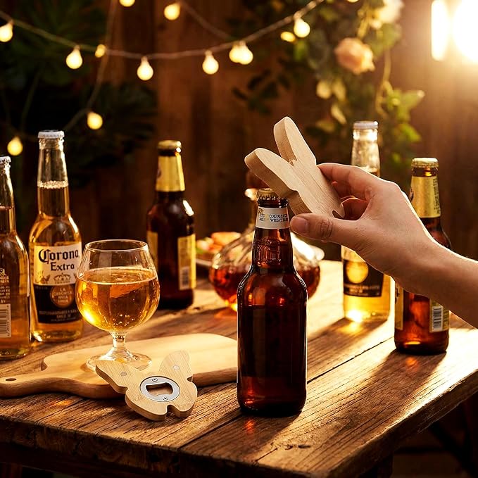 Vesici 24 Pcs Magnetic Bottle Opener 2.5in DIY Bamboo Butterfly Shape Beer - Image 4