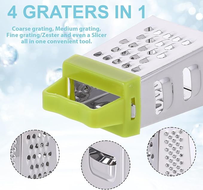 12 Pcs Mini Cheese Grater Stainless Steel Box Grater Professional Fine Coarse - Image 3