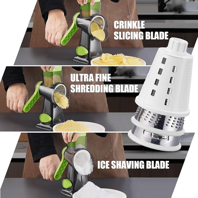 KEOUKE Rotary Cheese Grater Pro 6 in 1 - Image 2