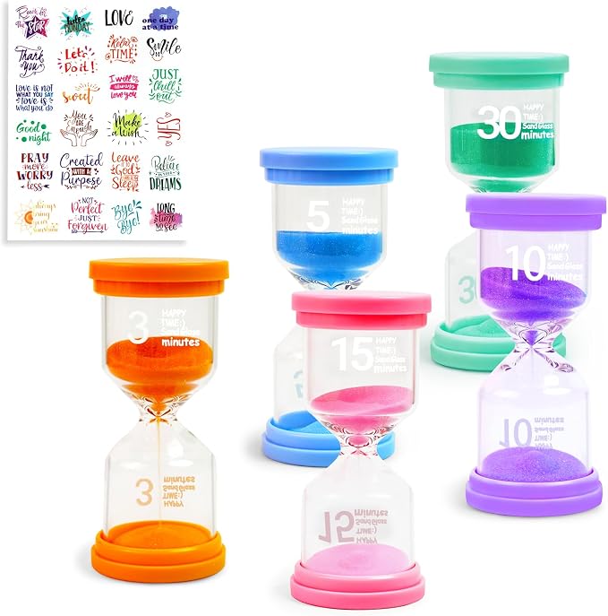 Sand Timer Set 3/5/10/15/30 Minutes by Unknown