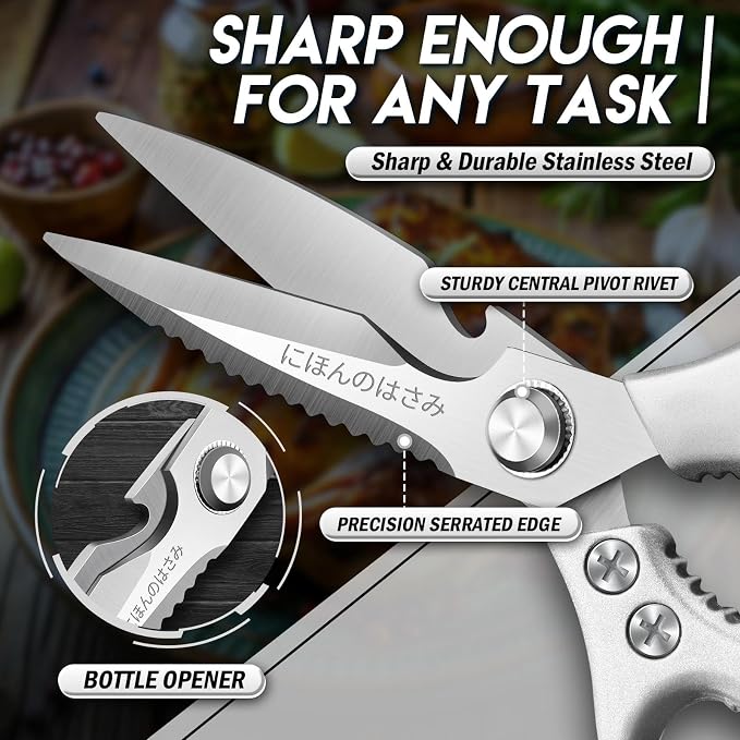 TIJERAS Kitchen Scissors Set Silver - Image 5
