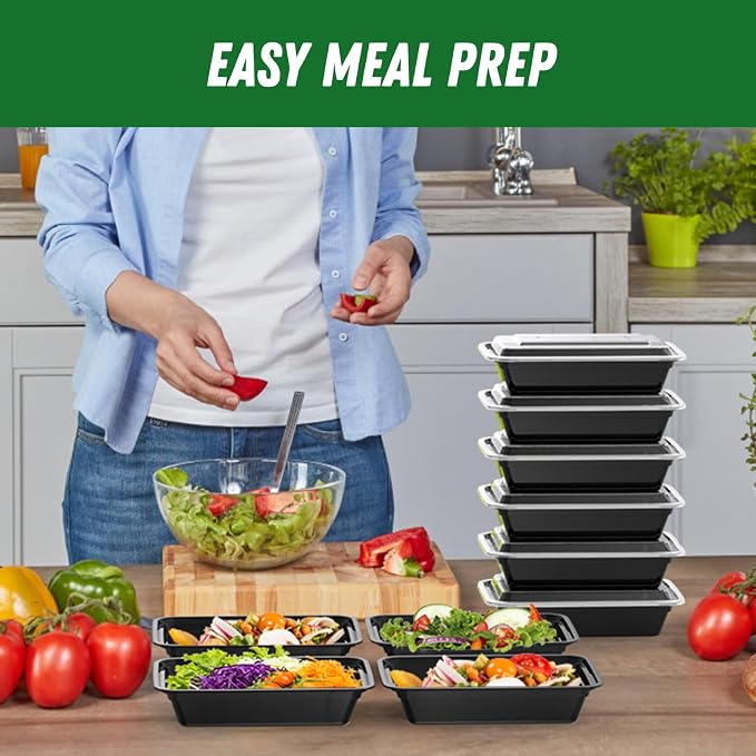 Dealusy 50 Pack 32 oz Meal Prep Containers Reusable - Image 6