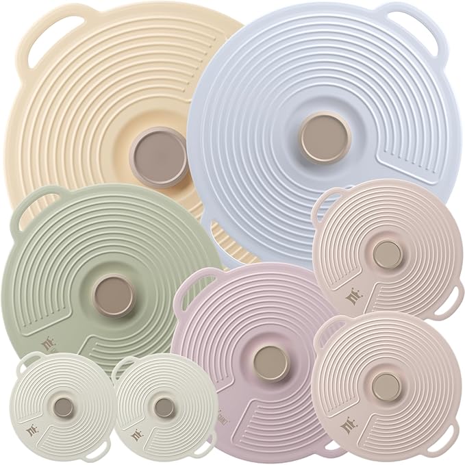 GUANCI Silicone Lids for Bowl 8 Pack, Microwave Splatter Cover by GUANCI