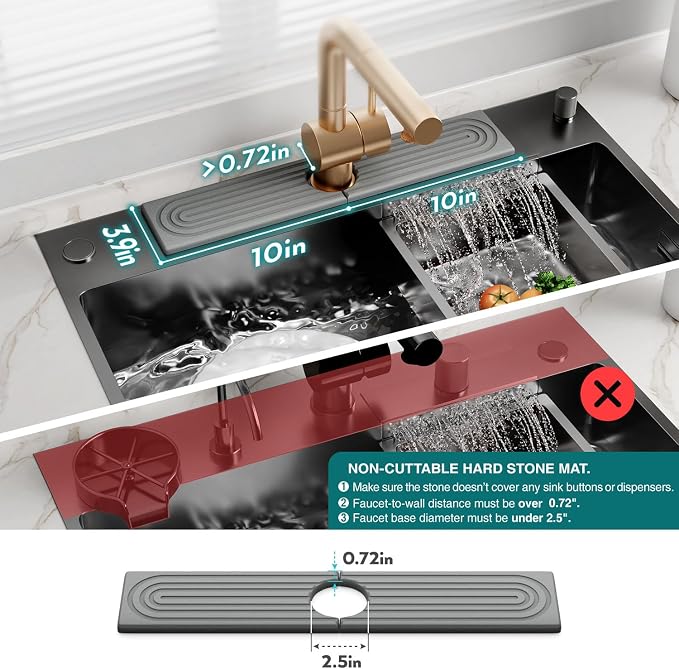 eormoe Faucet Mat for Kitchen Sink - Image 4