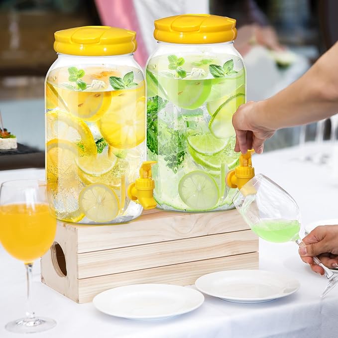 Havawish 2 Pcs 1 Gallon Plastic Beverage Dispenser - Image 2