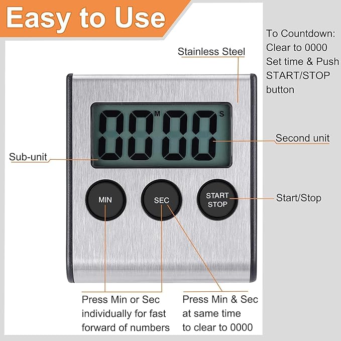 2 Pack Digital Magnetic Countdown Timer - Image 2