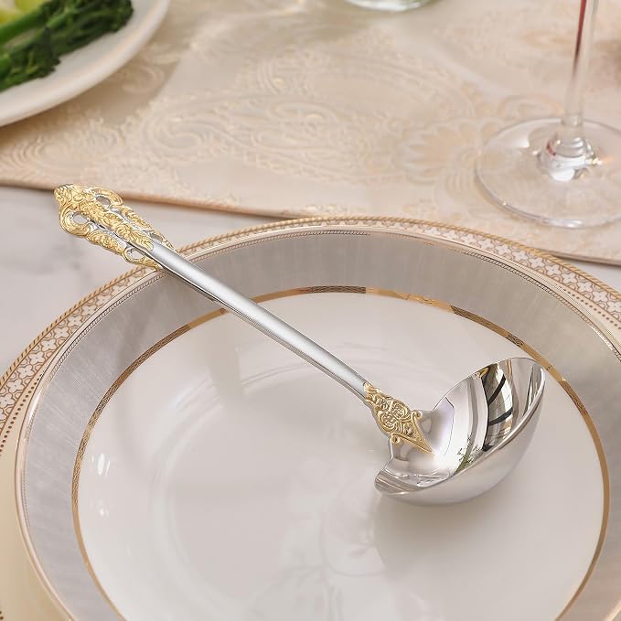KEAWELL Premium 7.5 inch Luxury Gravy Ladle, 18/10 Stainless Steel, Small Gravy - Image 8
