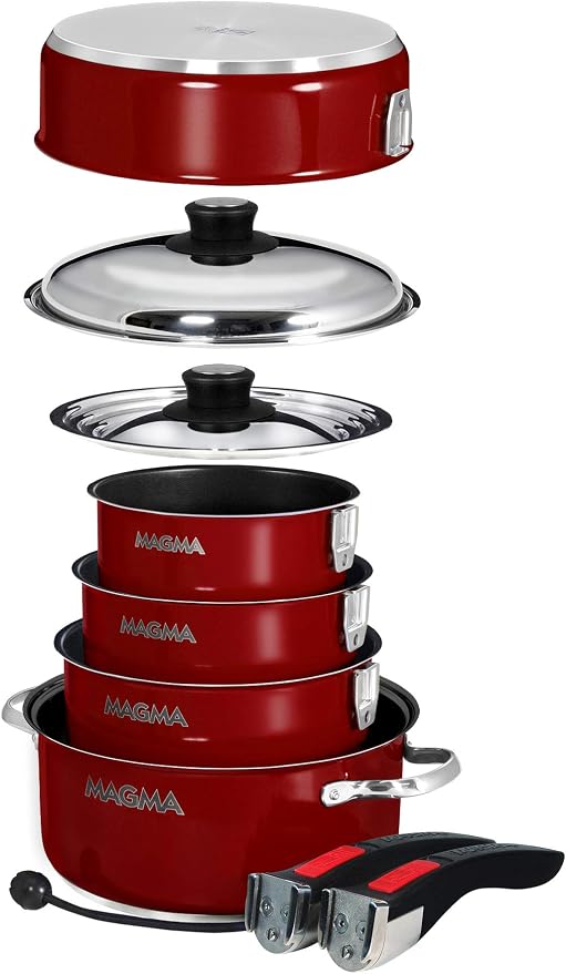 Magma 10 Piece Gourmet Nesting Stainless Steel Cookware Set - Image 2