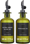 Verspace UV-Protected Green Glass Olive Oil Dispenser Bottles by Verspace