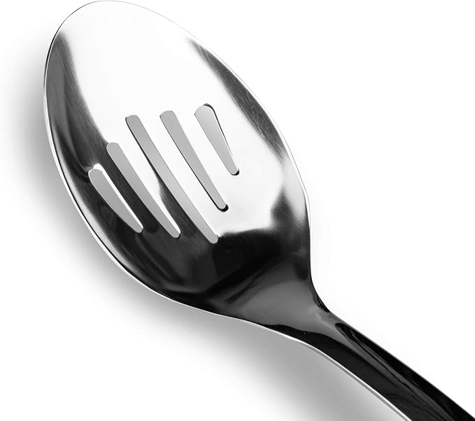 Brushed Stainless Steel Non-Slip Ergonomic Handle Spoon - Image 4