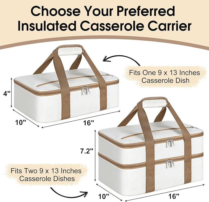Double Insulated Casserole Carrier, Portable Casserole Carrier - Image 2