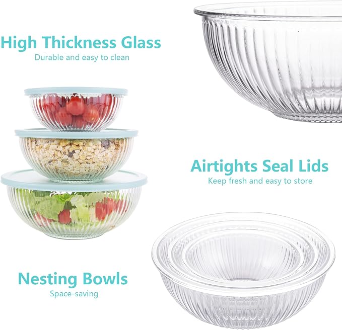 WhiteRhino Glass Mixing Bowls - Image 3