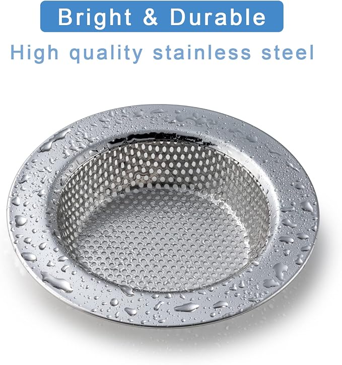 Honmein 2 Pcs Sink Strainer for Most Kitchen Sink Drain Basket, Upgraded - Image 2