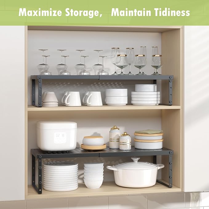 RUILALIFE Expandable Cabinet Organizer Shelf - Image 2