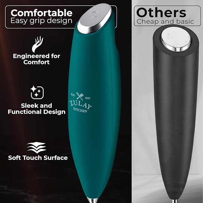 Zulay Kitchen Patented Tornado Triple Whisk Milk Frother - Image 4