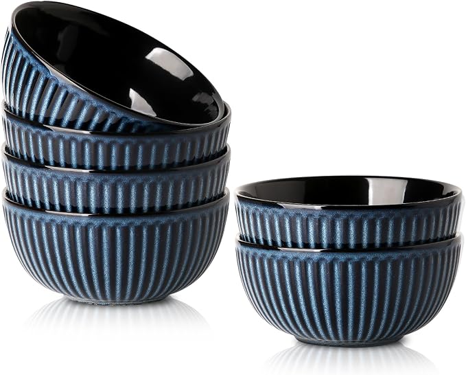 Hasense Porcelain Cereal Bowls Set 24 Oz by Hasense