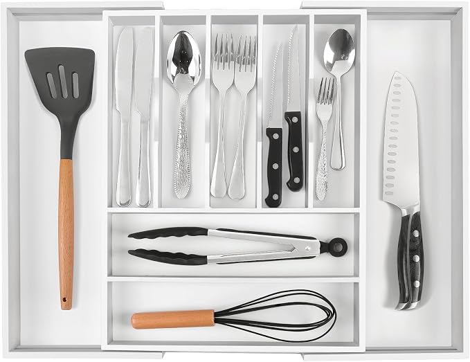 Bellsal Large Premium Bamboo Silverware Organizer - Image 8