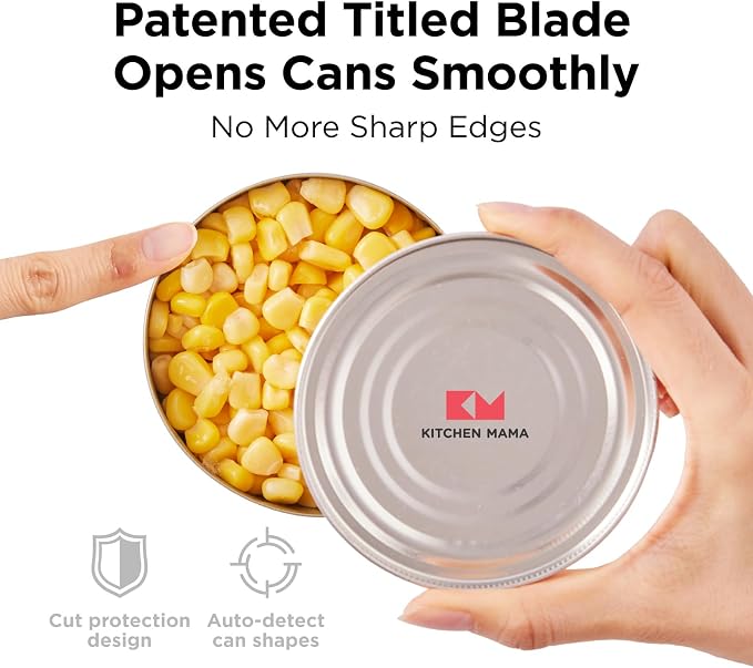 Kitchen Mama One-To-Go Electric Can Opener: One Touch, Auto Stop, Smooth Edge - Image 4