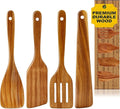 Best Acacia Wood Spatula for Cooking Non Toxic Wooden Kitchen Utensil Set Flat by Ayiaren