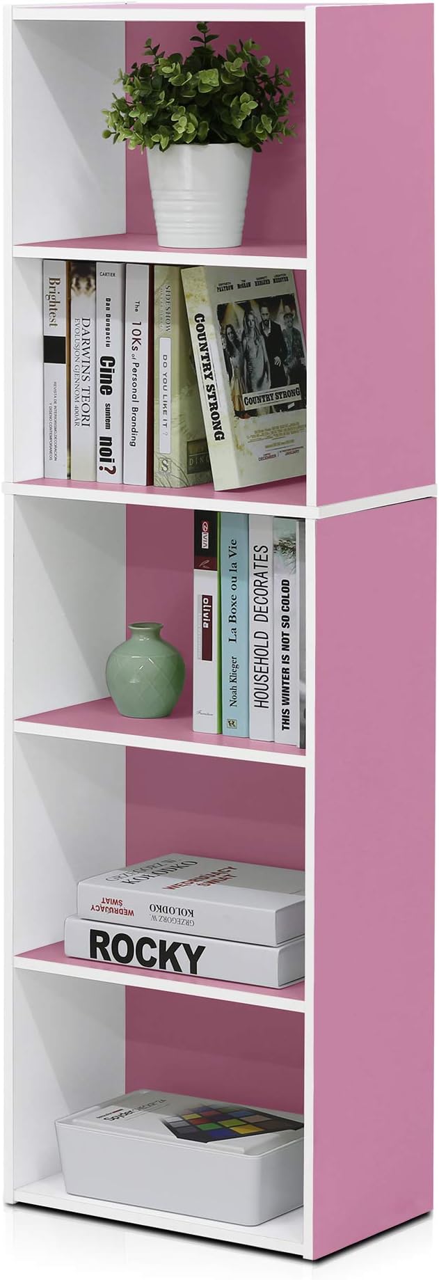 Furinno LUDER Book Shelf, 5-Tier Bookshelf, Bookcase by Furinno-FitsYourSpaceFitsYourBudget