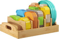 Lifewit Bamboo Lid Organizers for Inside Cabinet, Food Storage Container Lid by Lifewit