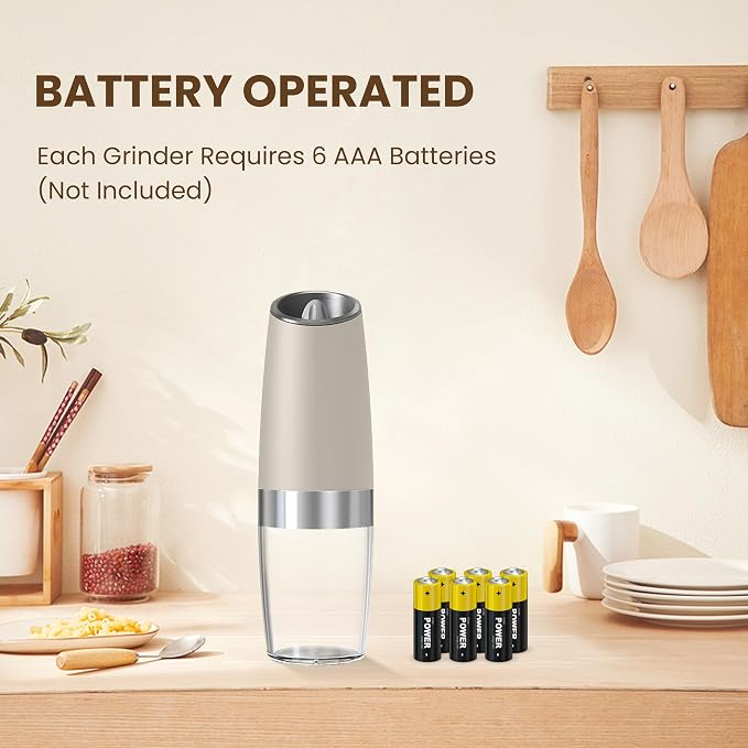 Gravity Electric Salt And Pepper Grinder Set, Automatic Salt And Pepper Grinder - Image 2