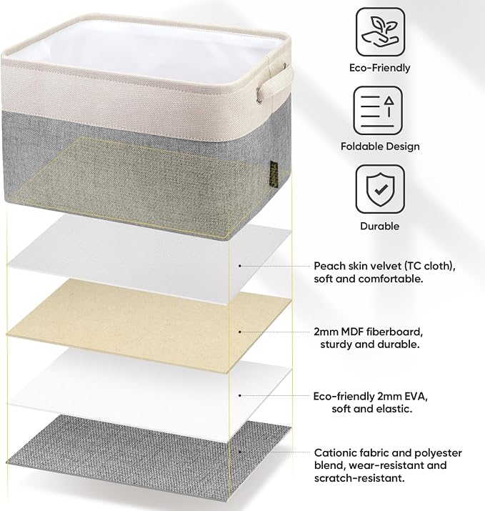 BALEINE 1 Pack Fabric Closet Storage Bins - Image 4