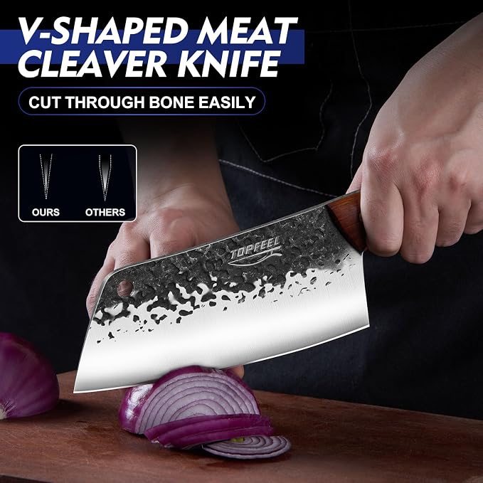 Topfeel 8PCS Chef Butcher Fish Knife Set - Image 4