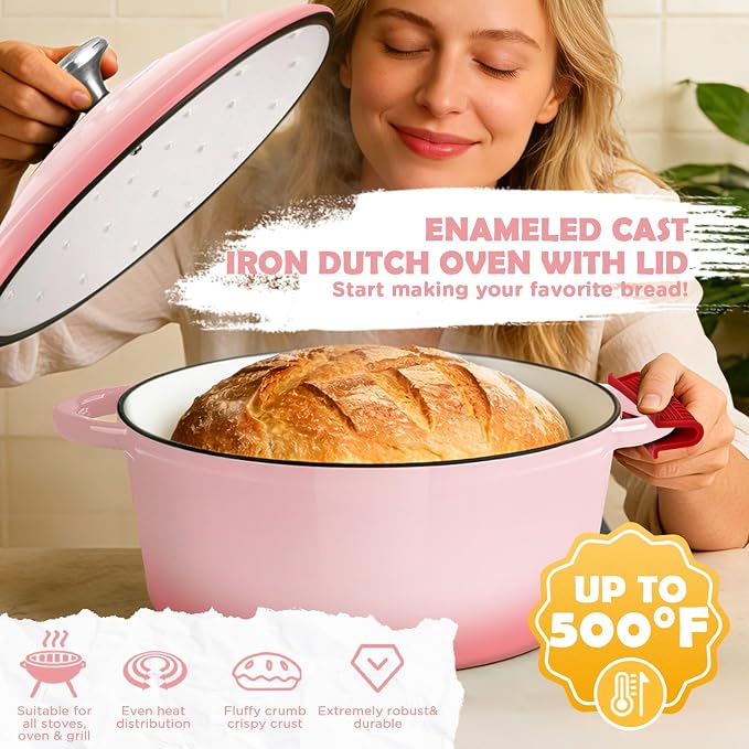 Enameled Cast Iron Dutch Oven Pot - Image 5