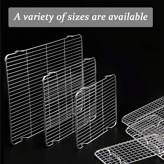 Oven Roasting Rack 11 x 15.4 inch Rectangle Baking Cooling Steaming Grilling - Image 2