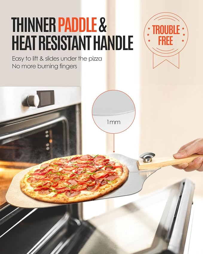 Mooues Pizza Peel Aluminum Pizza Spatula, Metal Pizza Paddle - Image 5