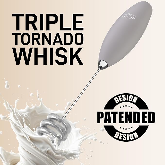 Zulay Kitchen Patented Tornado Triple Whisk Milk Frother - Image 5