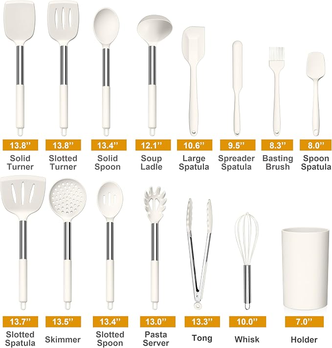 LIANYU 15 Pcs Cooking Kitchen Utensils Set - Image 2