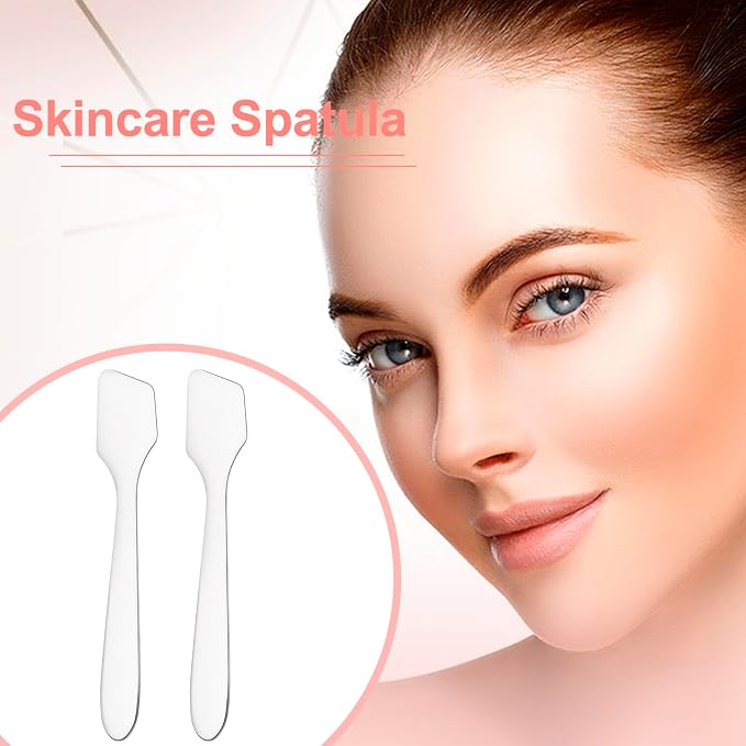 Pndeyo 3pcs Mini Stainless Steel Makeup Spatula, Reusable Cosmetic Cream - Image 6