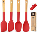 Silicone Spatula Spoon Set, and Spreading, Sturdy BPA-Free Matte Silicone by BADIANO